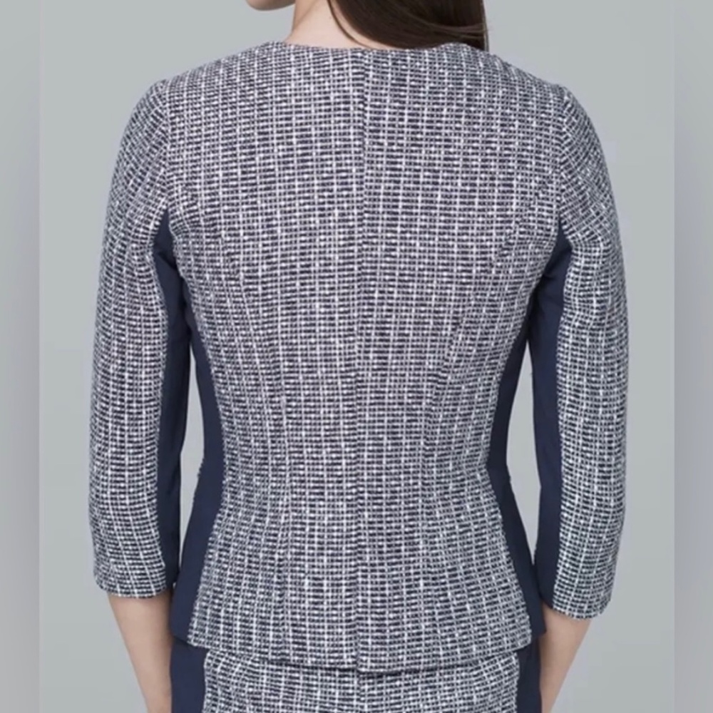 🔥NeW🔥 NWT White House Black Market Tweed & Faux Pearl Jacket - Sz 6 - Picture 4 of 16